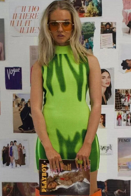 Backless Straps Sleeveless Slim Fit Mini Dress