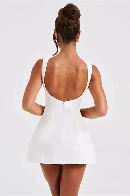 Slim Patchwork Mini Dress