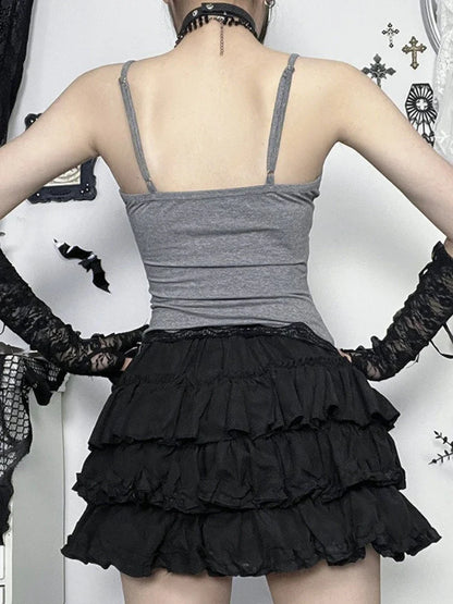 Gothic Butterfly Lace Crop Corset