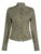 Retro Green Slim Cargo Jackets Women Button Up Stand Collar Long Sleeve Autumn Korean New Fashion Outwear