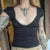 y2k Tops for Women Fairy Grunge Clothes Sweet Solid Color V Neck Short Sleeve Tanks 2000s Aesthetic T Shirt Streetwear