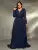 plus size V-neck irregular cross folding long sleeve toothpick fold sequin long skirt Evening gown PROM dress Party dress