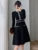 Spring Vintage Party Dresses Women Elegant Slim Knitted Midi Dress A-line Lady Korean Fashion Autumn Vestidos Mujer