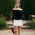 Elegant Folds Mini Dress Female One-Shoulder Contrast Color Patchwork Long Sleeves Dress Sexy Slim Party Club Dresses