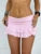 Gray Solid Basic Casual Lining Shorts Skirts Womens Pink Sweet Cute Y2K Streetwear