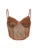 Floral Print Vintage Aesthetic Mesh Camisole Women Brown Cute Y2K Crop Top