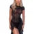 y2k Dress Women Sexy See Through Floral Lace Round Neck Asymmetrical Hem Bodycon Midi Dress Evening Party Dresses _