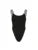 Front Cut Out Skinny Sexy Black Slip Bodysuit Women Rave Baddie Outfits