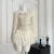 French Vintage 2-piece Set Tweed Lace Patchwork Single Breasted Coat Ruffles Cake Mini Skirt Korean Fashion Autumn Outfits New