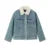Denim Jacket Women Patchwork Imitation Rabbit Fur Lapel Loose  New Winter Quilted Jacket