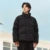 Down Jacket Men  Winter New Contrast Color Texture Printing Couple Puffer Coat Thick Outerwear Trendy Down Jacket