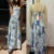 Linen Strapless Suspender Sexy Maxi Dress Women Lace Backless Large Hem Fashion Printed Long Skirt  New Holiday Vestidos