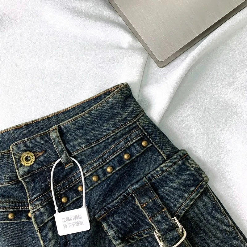 Cargo Pocket Denim Shorts