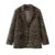 Fall Leopard Print Jacket Blazer Women Lapel One Button Long Sleeve Loose Coat Female  Fashion All-matching New in Outwears