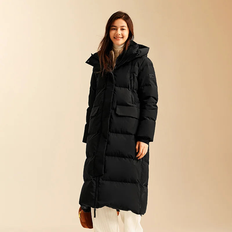 Down Jacket Women Long Length  New Winter Goose Down Women’s Clothing Warm Outerwear Jacket