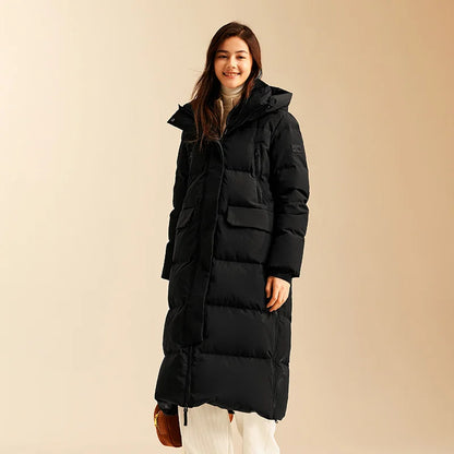 Down Jacket Women Long Length  New Winter Goose Down Women’s Clothing Warm Outerwear Jacket
