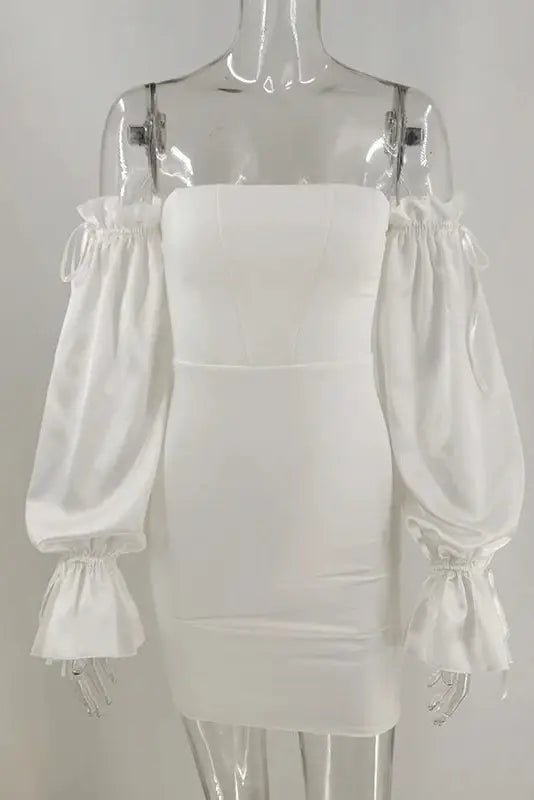 Bodycon Mini Dress with Hip Wrap