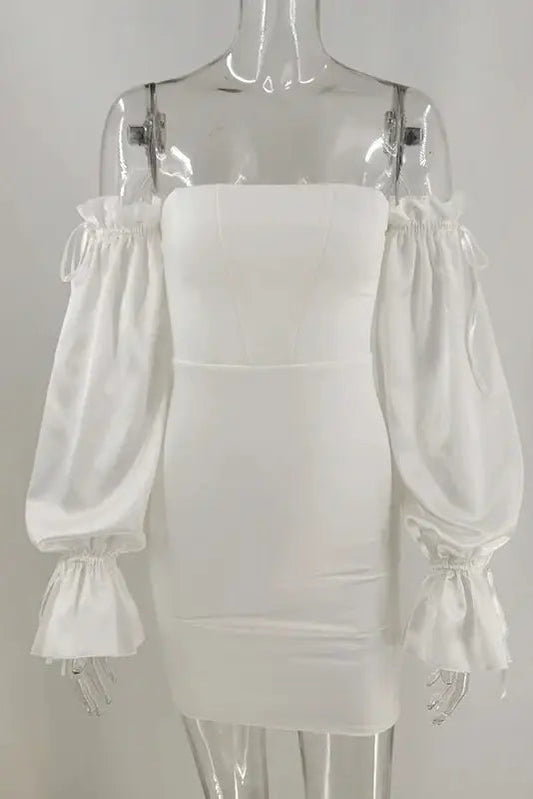 Bodycon Mini Dress with Hip Wrap