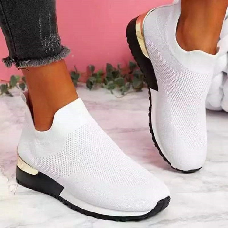 Women's Casual Colorblock Slip Knit Sneakers | Breathable For Everyday Wear