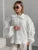Ruffled White Loose Shirts For Women Long Sleeve Elegant Fashion Autumn Solid Casual Outwear Female Shirts Coat Summer New