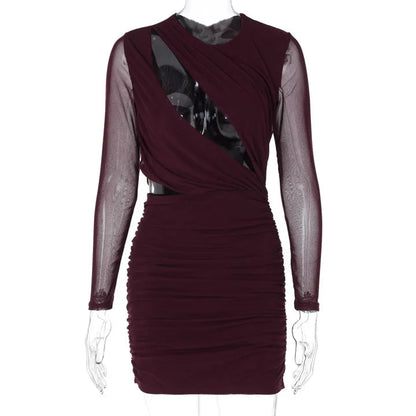 Elegant Hollow Out Mini Dress