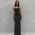 Y2K summer casual style Japanese and Korean casual women’s suspender style collarless dress dress