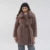Luxury Brand Belted Long Fluffy Faux Fur Coat Women  Winter Thicken Warm Lapel Fox Fur Collar Furry Jacket Overcoat