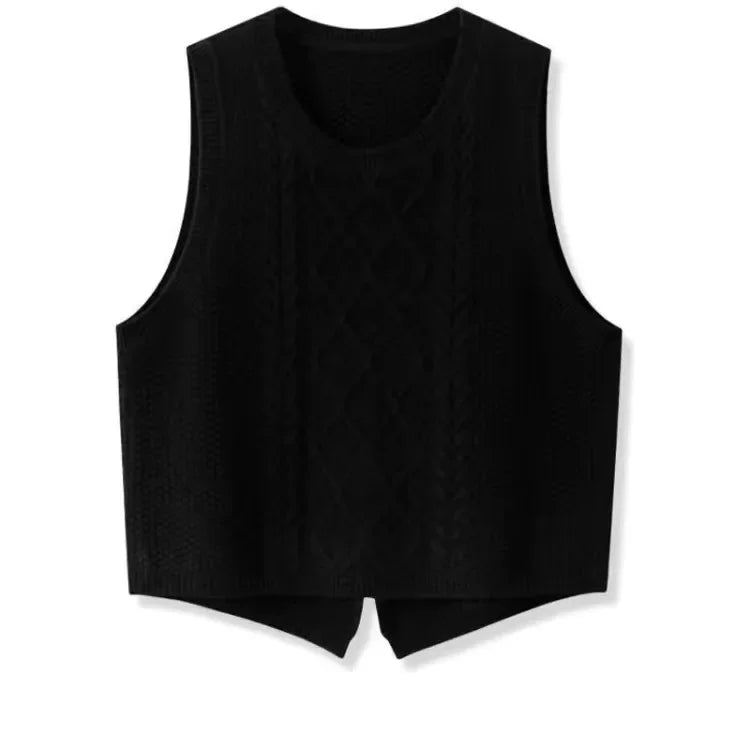 Women V-neck Sweater Vest Solid Sleeveless Preppy Style Sweet Knitted Vest Female Casual Pullover Waistcoat Fall Winter