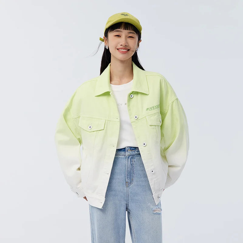 Denim Jacket Women Gradual Loose Temperament  Spring New Embroidered Jacket Trend