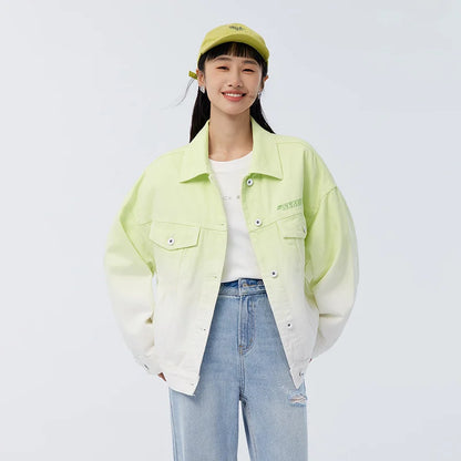 Denim Jacket Women Gradual Loose Temperament  Spring New Embroidered Jacket Trend