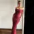 Solid Elegant Evening Prom Desses Hollow Out Ruched Long Party Off The Shoulder  Wholesale Y2K Streeetwear Casual