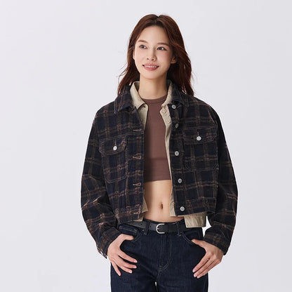 Denim Jacket Women Short Autumn  New Petite Retro Jacket