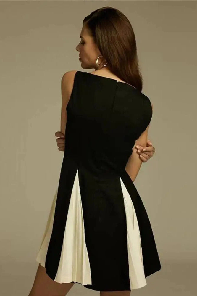 Sleeveless High Waist Mini Dress