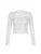 Ruched Tie Lace Trim Square Collar Slim Long Sleeve White Y2K T Shirt Women Cute Japanese Kawaii Clothing