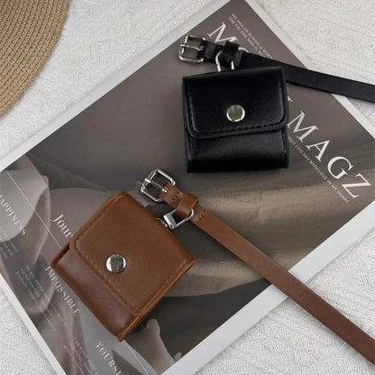 Solid Vintage Mini Handbags All Match Y2k Aesthetic Simple Belt Top-Handle Bags Casual Waist Packs Trendy
