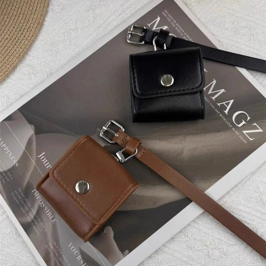 Solid Vintage Mini Handbags All Match Y2k Aesthetic Simple Belt Top-Handle Bags Casual Waist Packs Trendy
