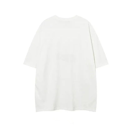 Y2K Vintage Star Printing T Shirt Bf 100% Cotton Loose Streetwear Casual Tops Harajuku Hip Hop T Shirt