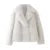Fluffy Faux Fur Coat Women Elegant Loose Lapel Plush Long Sleeve Buckle Thick Jacket  Autumn Winter Solid Warm Overcoat New