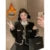 Vintage Tweed Jackets Women Elegant Black Cropped Suit Coat Korean Thicken Blazer Single Breasted Short Outerwear Tops New