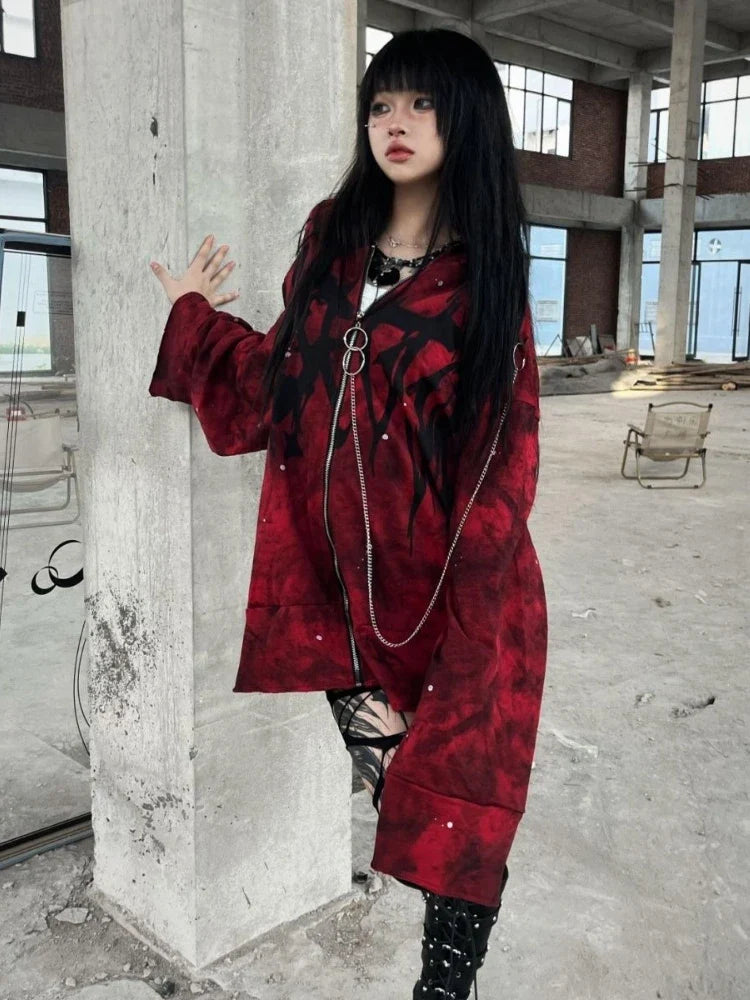 Vintage Zip-Up Long Coat