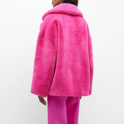 Ins Chic Brand Fashion Long Faux Rabbit Fur Coat Jacket Women Winter  Oversized Shaggy Plush Fur Coats Street Girls Overcoat