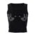 Y2K Trendy European and American Women’s Summer New Round Neck Hot Diamond Sleeveless Open Navel Slim Fit Tank Top T-shirt Top