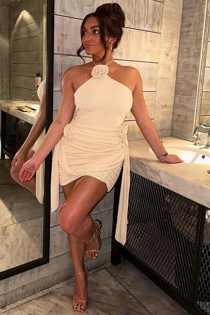 Sleeveless Lace Up Mini Dress