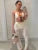 Summer Ladies 3 Piece-Set Trousers Swimwear Sexy V-Neck See-Through Backless Top And Printed Women’s Pants Outfits