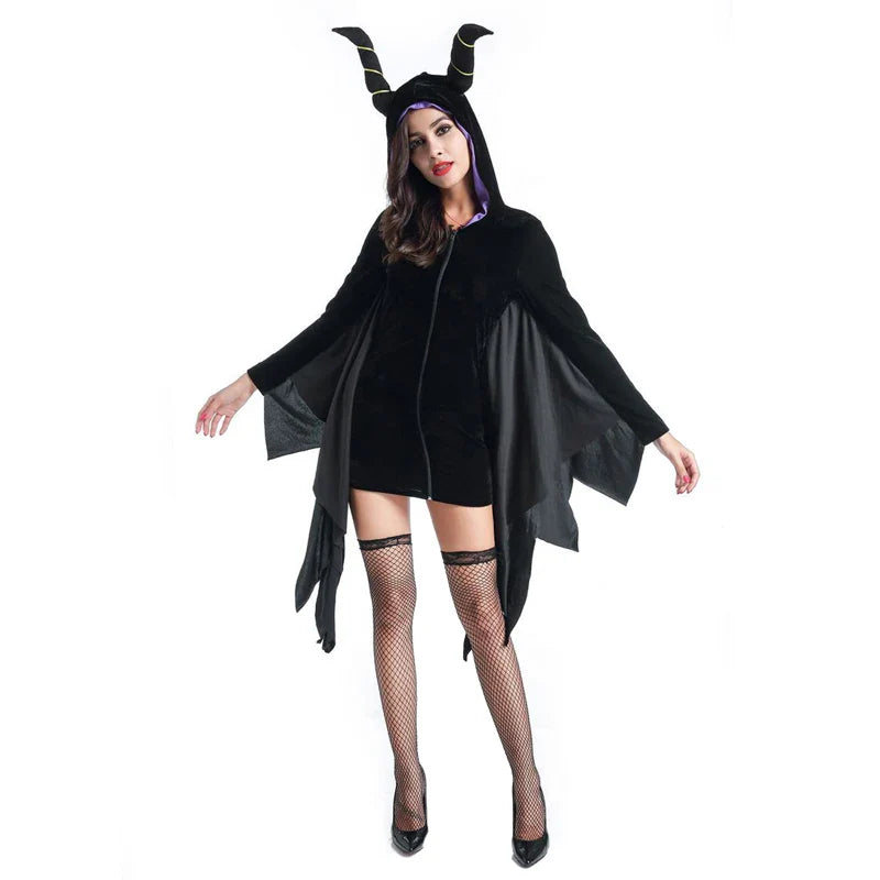 Bat Sleeve Horned Cloak