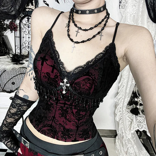Vintage Beaded Crop Corset