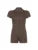 Solid Button Up Turn Down Collar Short Sleeve Slim Ribbed Rompers Womens Playsuit Basic Vintage Casual Summer Shirts