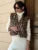 Leopard Printed V-Neck Vestidos Coat Female Contrast Printed Streetwear Cropped Top Loose Autumn Commute Outwear Cardigan