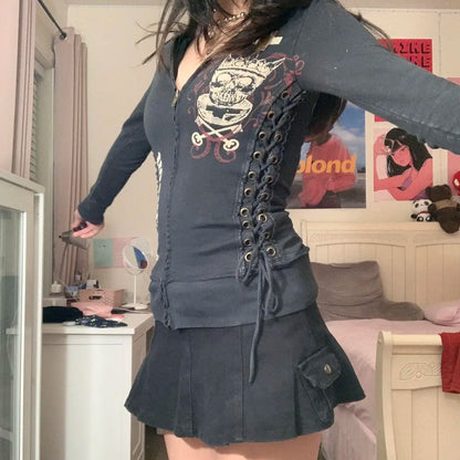 Vintage Bandage Detail Long Sleeve Jacket