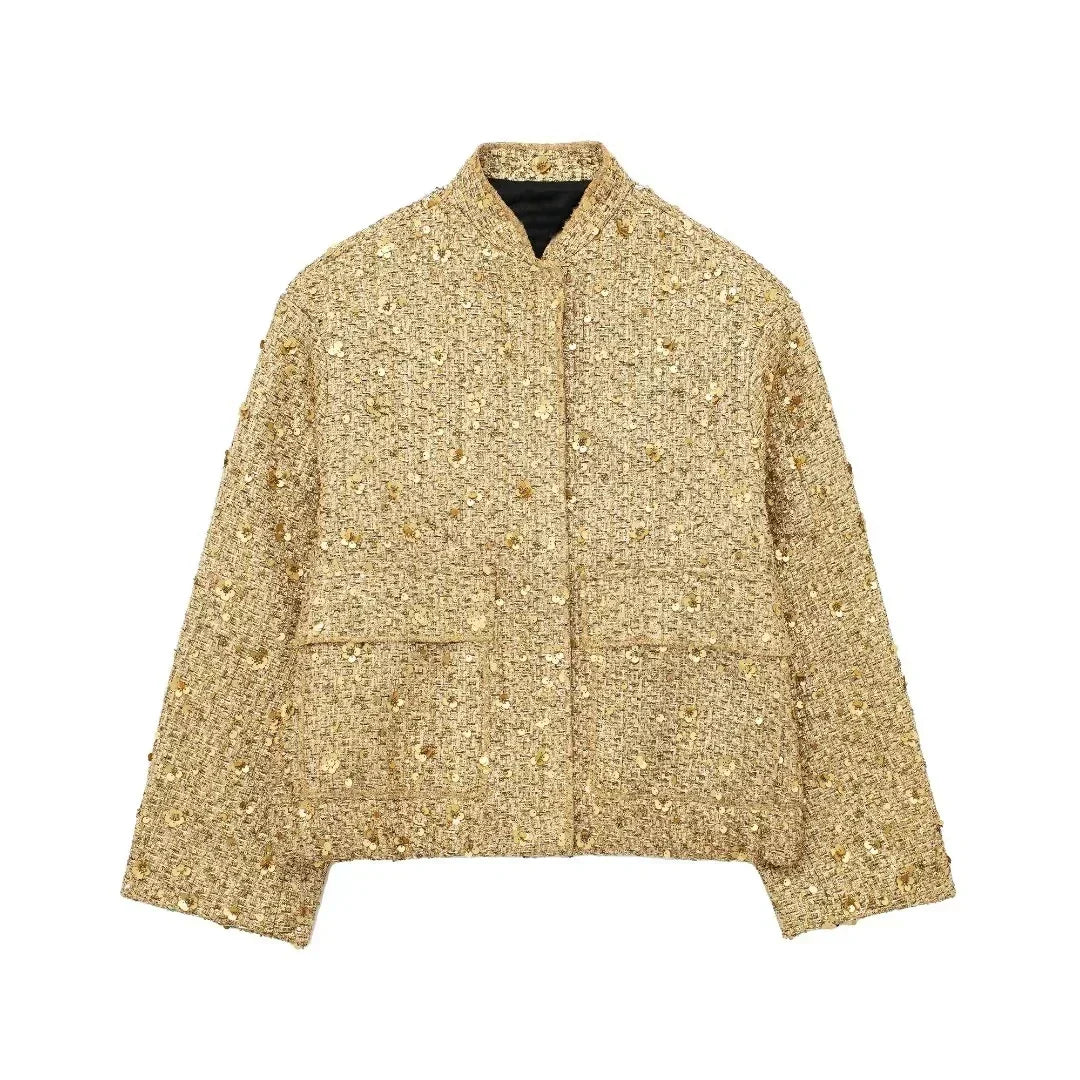 Olivia - Golden Sequin Jacket